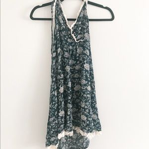 navy blue floral dress